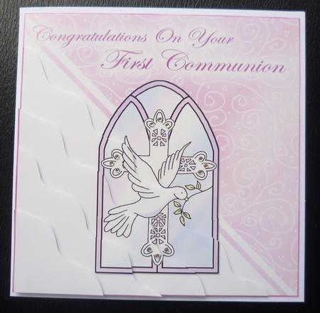 First Communion Wavy Corner Side Stacker Topper by Charlie Angel