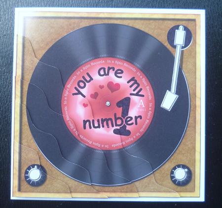 You Are My Number 1 Record Wavy Corner Side Stacker Topper by Charlie Angel