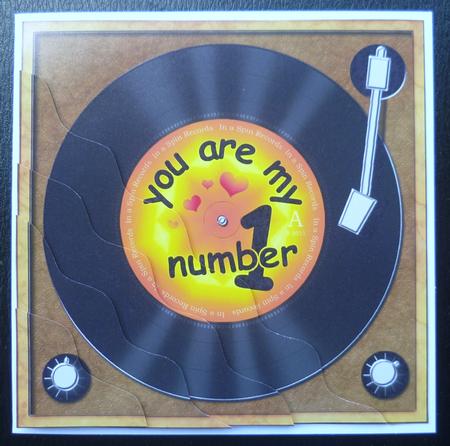You Are My Number 1 Record Wavy Corner Side Stacker Topper by Charlie Angel