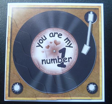 You Are My Number 1 Record Wavy Corner Side Stacker Topper by Charlie Angel
