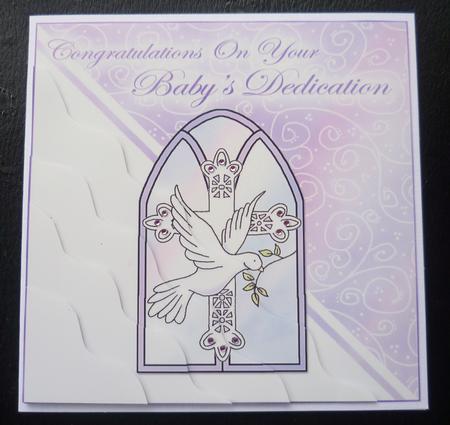 Baby's Dedication Wavy Corner Side Stacker Topper by Charlie Angel