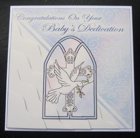 Baby's Dedication Wavy Corner Side Stacker Topper by Charlie Angel