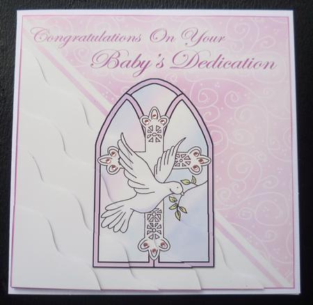 Baby's Dedication Wavy Corner Side Stacker Topper by Charlie Angel