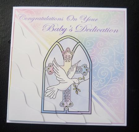 Baby's Dedication Wavy Corner Side Stacker Topper by Charlie Angel