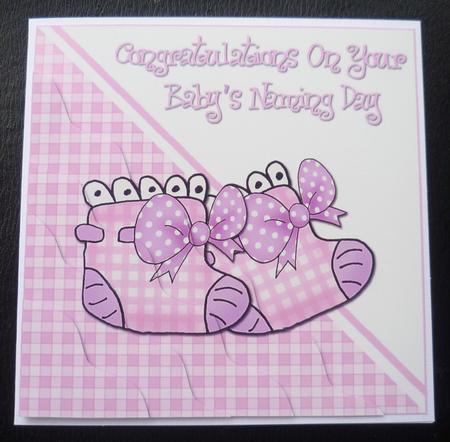 Baby's Naming Day Wavy Corner Side Stacker Topper by Charlie Angel