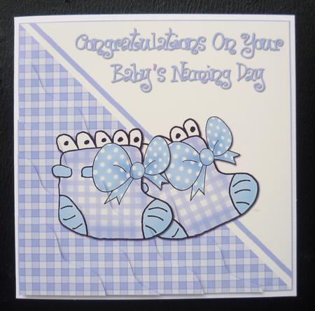 Baby's Naming Day Wavy Corner Side Stacker Topper by Charlie Angel