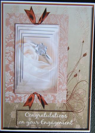 Engagement Pyramid Cream Rose Floral Swirl by Charlie Angel