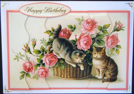 Kittens in the Roses - Wavy Side Stacker by Charlie Angel