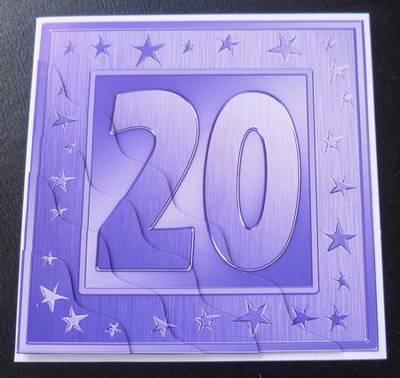 20th Bright Metallic Age Wavy Corner Side Stacker Topper by Charlie Angel