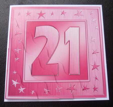 21st Bright Metallic Age Wavy Corner Side Stacker Topper by Charlie Angel