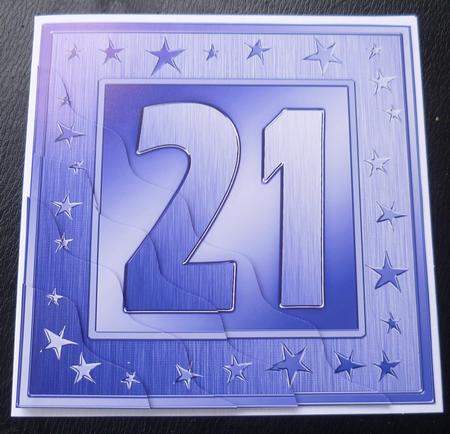 21st Bright Metallic Age Wavy Corner Side Stacker Topper by Charlie Angel