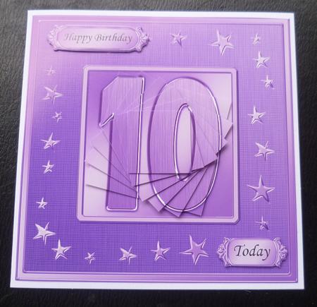 10th Bright Metallic Age Quick Card with Twisted Pyramage by Charlie Angel
