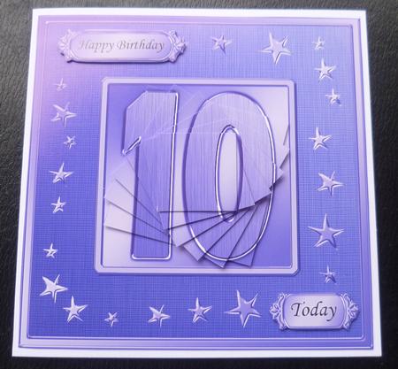 10th Bright Metallic Age Quick Card with Twisted Pyramage by Charlie Angel