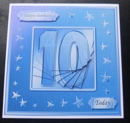 10th Bright Metallic Age Quick Card with Twisted Pyramage by Charlie Angel