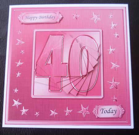 40th Bright Metallic Age Quick Card with Twisted Pyramage by Charlie Angel