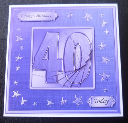 40th Bright Metallic Age Quick Card with Twisted Pyramage by Charlie Angel