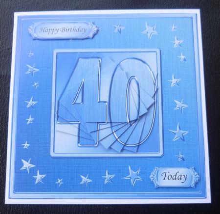 40th Bright Metallic Age Quick Card with Twisted Pyramage by Charlie Angel