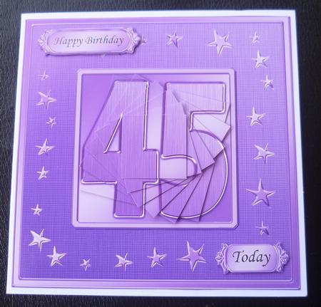45th Bright Metallic Age Quick Card with Twisted Pyramage by Charlie Angel