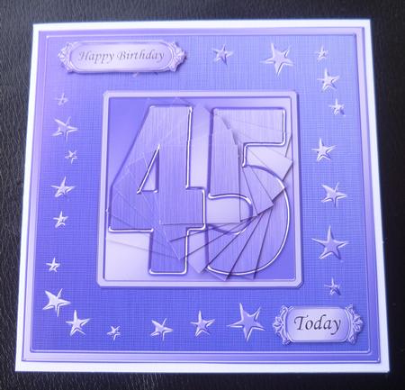 45th Bright Metallic Age Quick Card with Twisted Pyramage by Charlie Angel