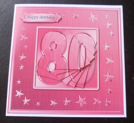 80th Bright Metallic Age Quick Card with Twisted Pyramage by Charlie Angel
