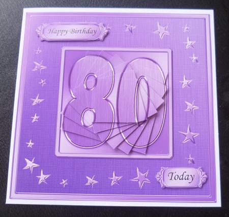 80th Bright Metallic Age Quick Card with Twisted Pyramage by Charlie Angel