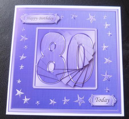 80th Bright Metallic Age Quick Card with Twisted Pyramage by Charlie Angel