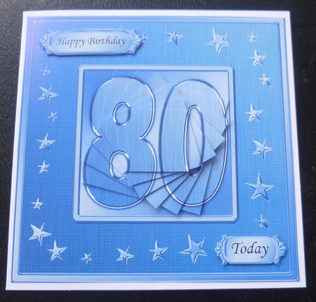 80th Bright Metallic Age Quick Card with Twisted Pyramage by Charlie Angel
