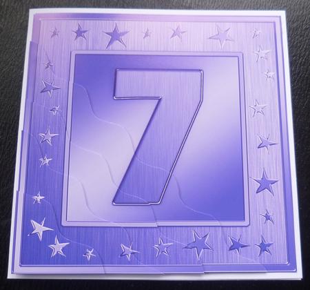 7th Bright Metallic Age Wavy Corner Side Stacker Topper by Charlie Angel