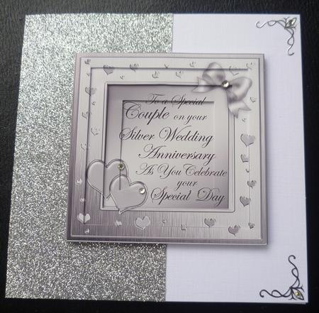To a Special Couple - Silver Wedding Anniversary Tunnel Topper by Charlie Angel