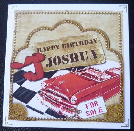 Red Car Joshua Scallop Topper and Base by Charlie Angel