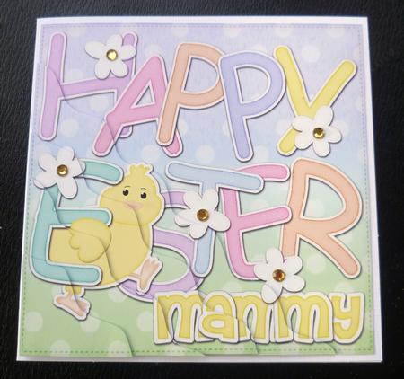 Happy Easter Mammy Easter Chick Felties Wavy Corner by Charlie Angel