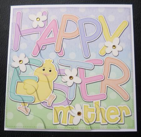 Happy Easter Mother Easter Chick Felties Wavy Corner by Charlie Angel