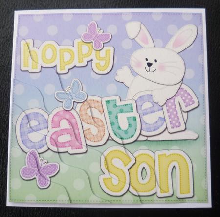 Hoppy Easter Son Bunny Boy Felties Wavy Corner by Charlie Angel