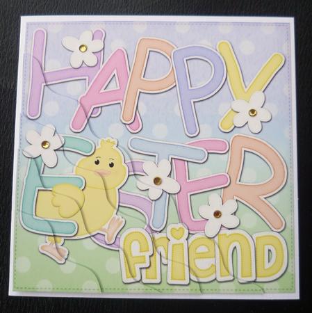 Happy Easter Friend Easter Chick Felties Wavy Corner by Charlie Angel