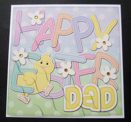 Happy Easter Dad Easter Chick Felties Wavy Corner by Charlie Angel