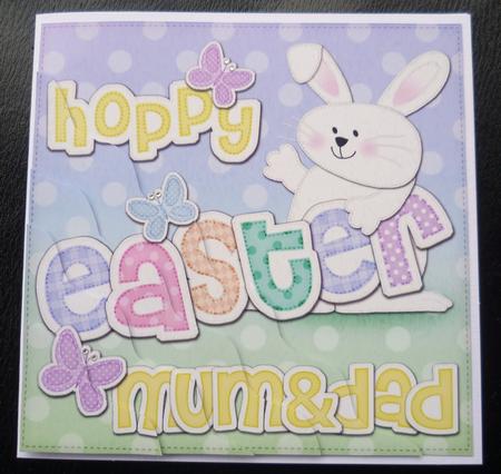 Hoppy Easter Mum and Dad Bunny Boy Felties Wavy Corner by Charlie Angel