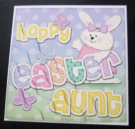 Hoppy Easter Aunt Easter Bunny Girl Felties Wavy Corner by Charlie Angel