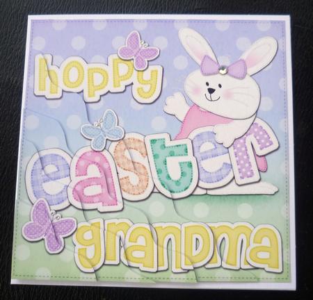 Hoppy Easter Grandma Easter Bunny Girl Felties Wavy Corner by Charlie Angel