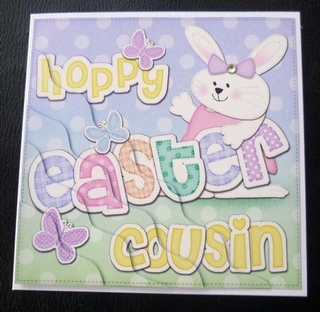 Hoppy Easter Cousin Easter Bunny Girl Felties Wavy Corner by Charlie Angel