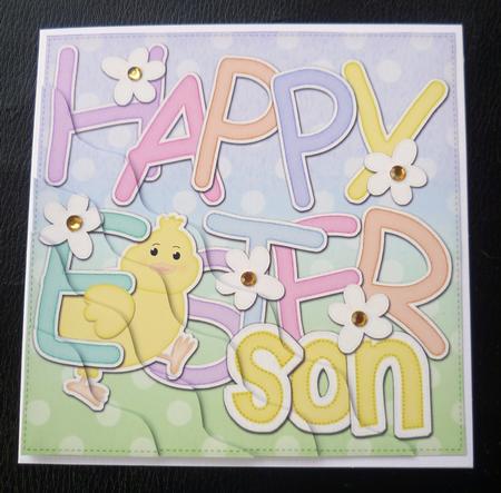 Happy Easter Son Easter Chick Felties Wavy Corner by Charlie Angel