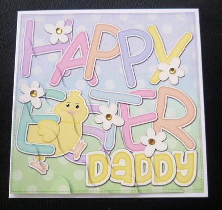 Happy Easter Daddy Easter Chick Felties Wavy Corner by Charlie Angel