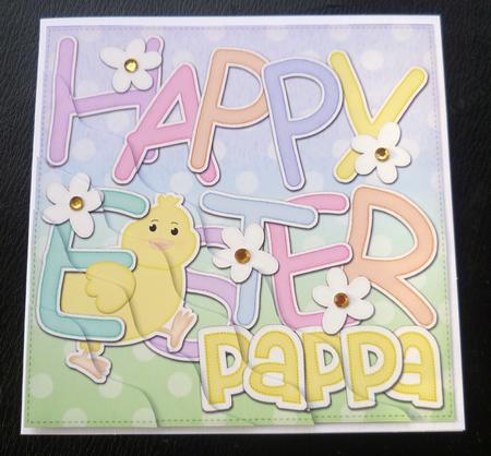 Happy Easter Pappa Easter Chick Felties Wavy Corner by Charlie Angel