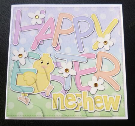 Happy Easter Nephew Easter Chick Felties Wavy Corner by Charlie Angel