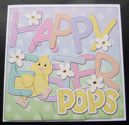 Happy Easter Pops Easter Chick Felties Wavy Corner by Charlie Angel