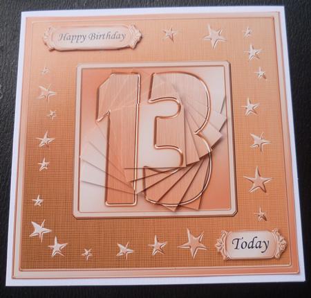 13th Bright Metallic Age Quick Card with Twisted Pyramage by Charlie Angel