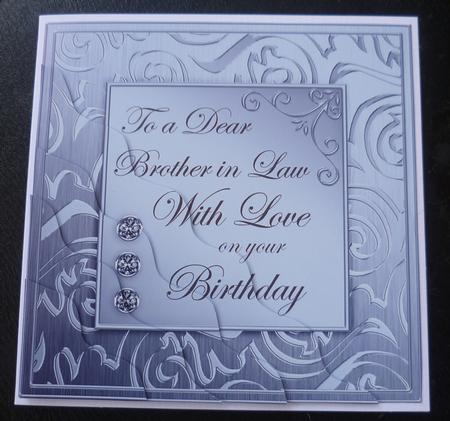 Elegant Metallic Birthday Brother in Law Wavy Corner Stacker by Charlie Angel