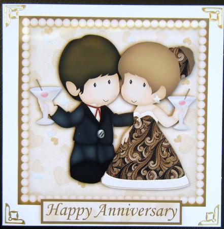 Wedding Anniversary Couple Celebrations Quick Card by Charlie Angel