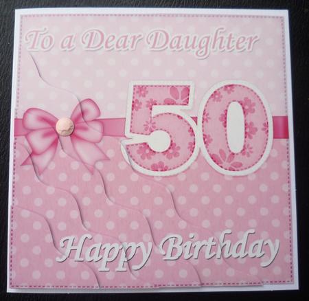 50th Birthday Daughter Felties Wavy Corner Side Stacker by Charlie Angel