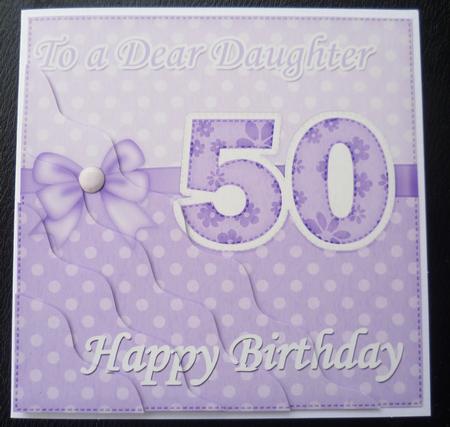 50th Birthday Daughter Felties Wavy Corner Side Stacker by Charlie Angel