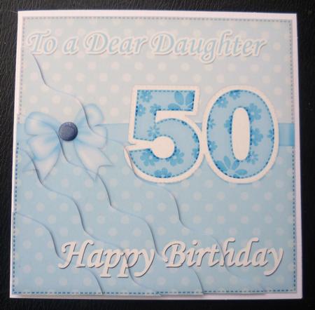 50th Birthday Daughter Felties Wavy Corner Side Stacker by Charlie Angel